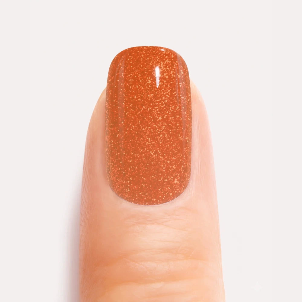 Burnt Orange Glitter Gel Nail Strips Kit