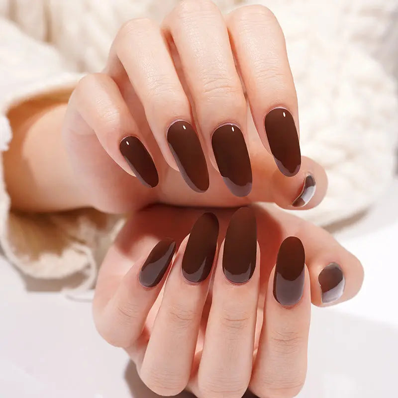 Dark Chocolate Gel Nail Strips Kit