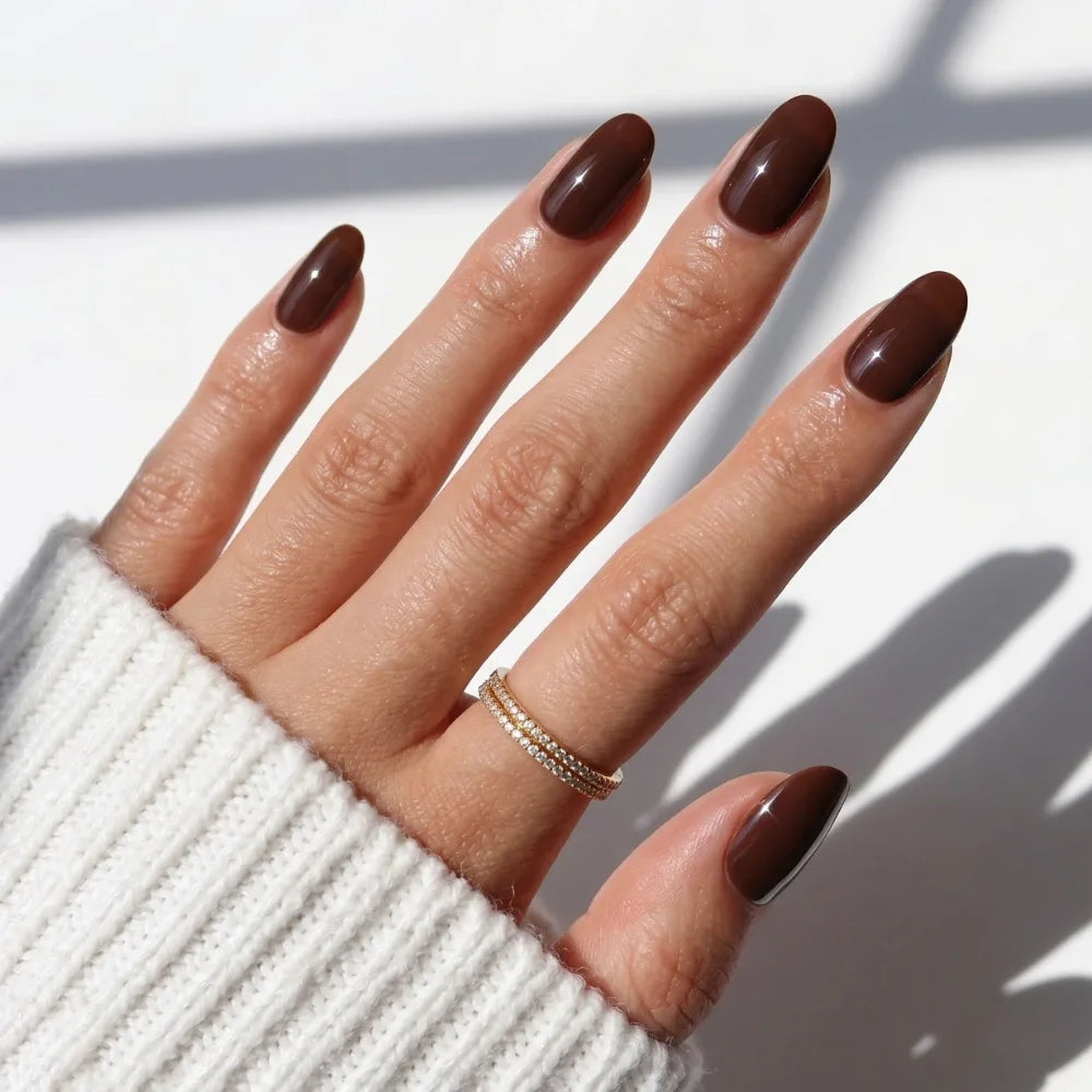 Dark Chocolate Gel Nail Strips Kit