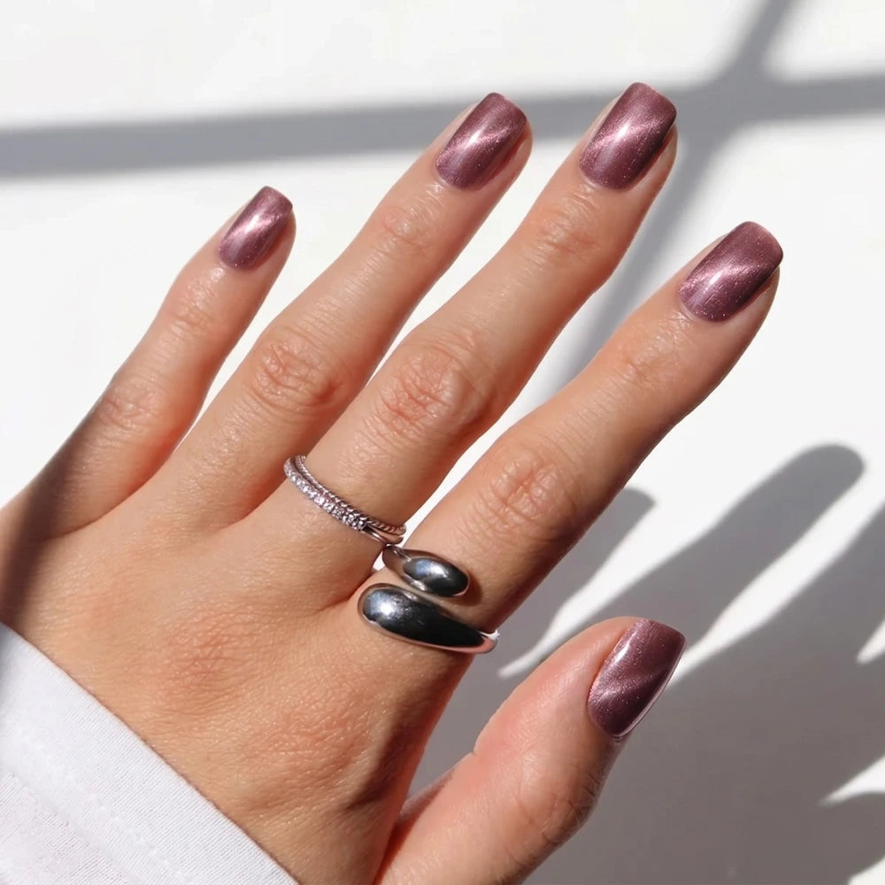 Magnetic Mauve Gel Nail Strips Kit