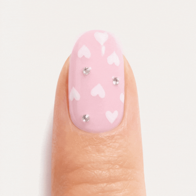 Sweet Sparkle French Gel Nail Strips Kit