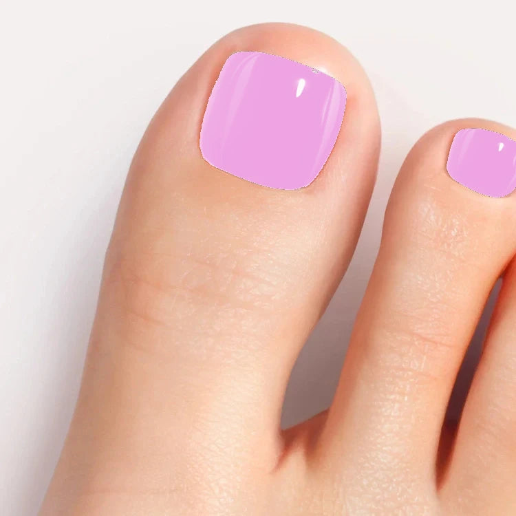 Candy Pink Gel Pedicure Strips Kit