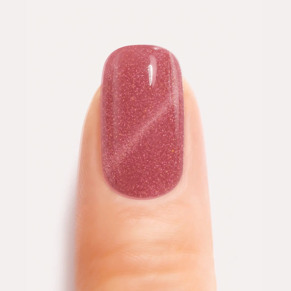 Glitter Pink Gel Nail Strips Kit