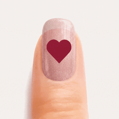 Glitter Pop Heart Gel Nail Strips Kit