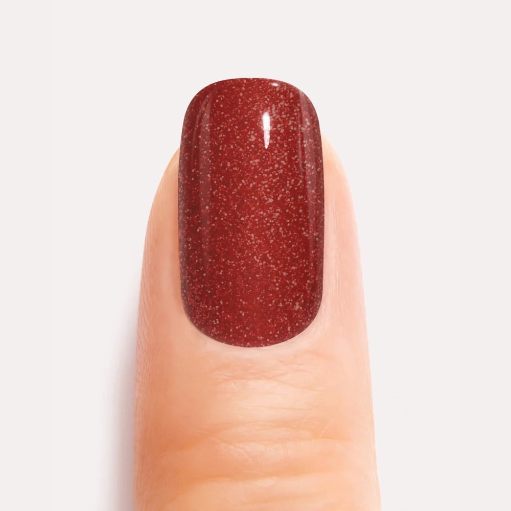 Glittery Burgundy Gel Nail Strips Kit