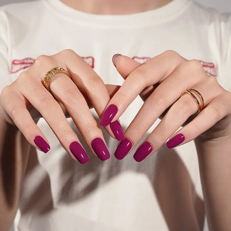 Magenta Gel Nail Strips Kit