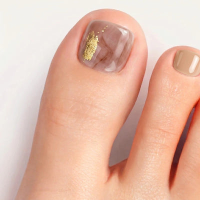 Marble Gold Gel Pedicure Strips Kit