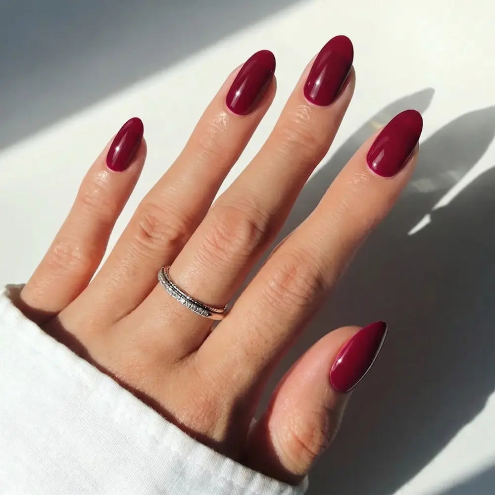 Wine Red Gel Nail Strips Kit