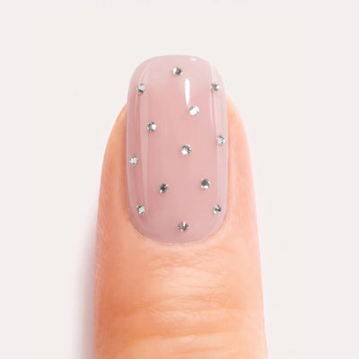 Soft Pink Sparkle Gel Nail Strips Kit