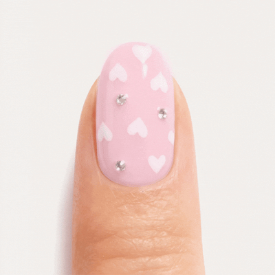 Sweet Sparkle French Gel Nail Strips Kit