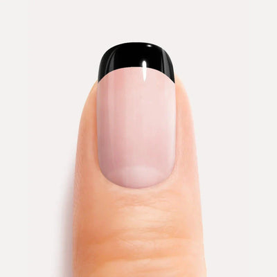 Black French Gel Nail Strips Kit