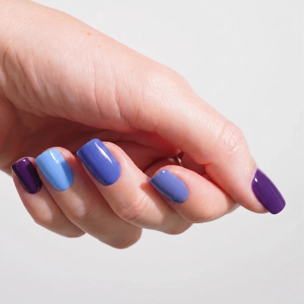 Blue Gradient Gel Nail Strips Kit
