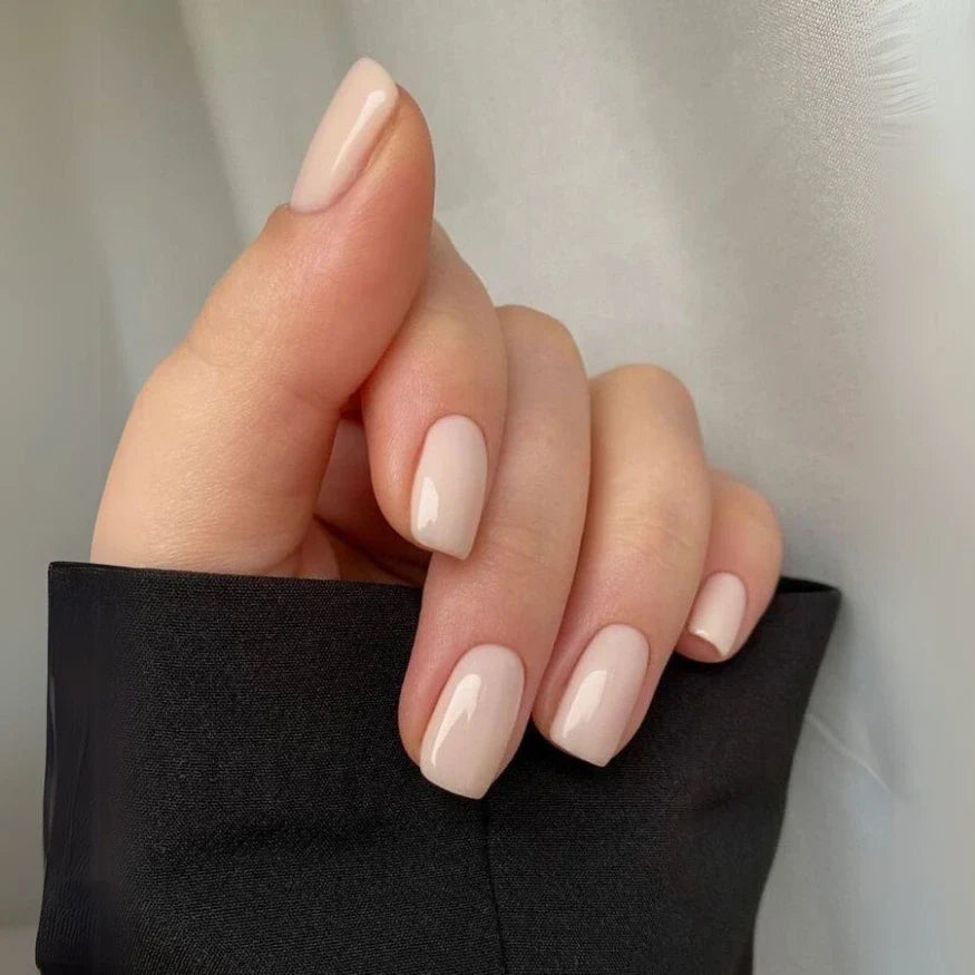 Cream White Gel Nail Strips