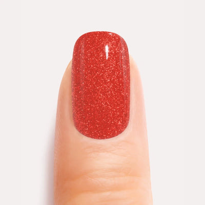 Glittery Red Gel Nail Strips Kit